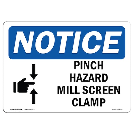 OSHA Notice, 10 Height, 14 Width, Rigid Plastic